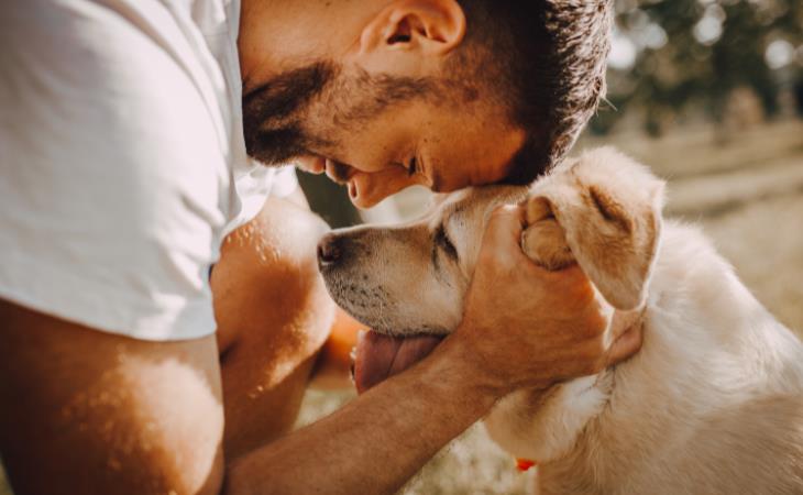 dog and owner