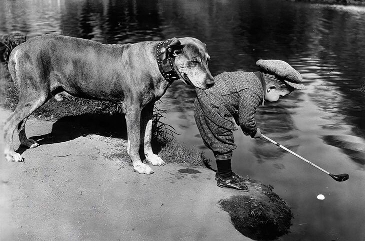  Cute & Funny Vintage Photos of People and Their Pets