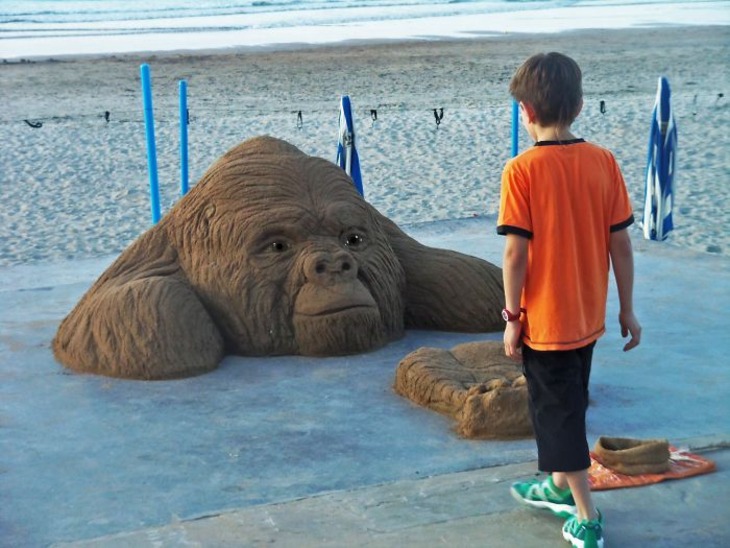 Incredibly Realistic Animal Sand Sculptures 