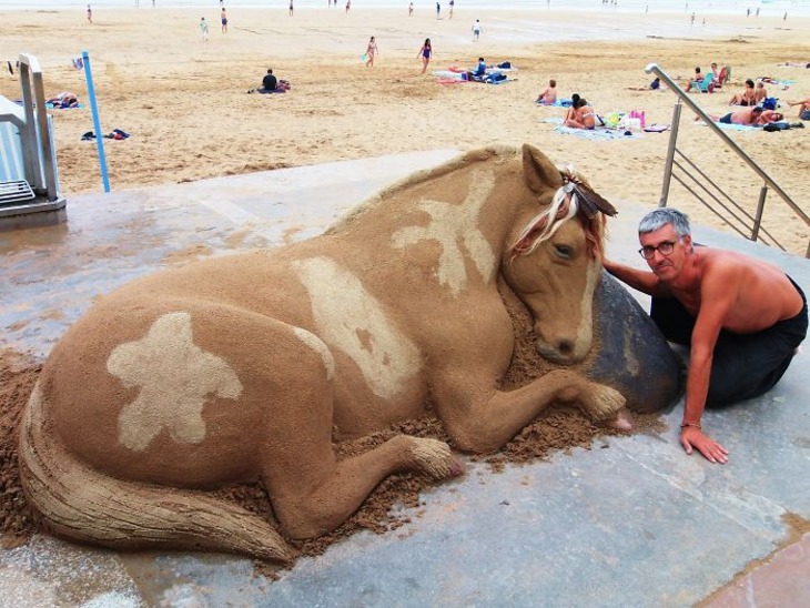 Incredibly Realistic Animal Sand Sculptures 