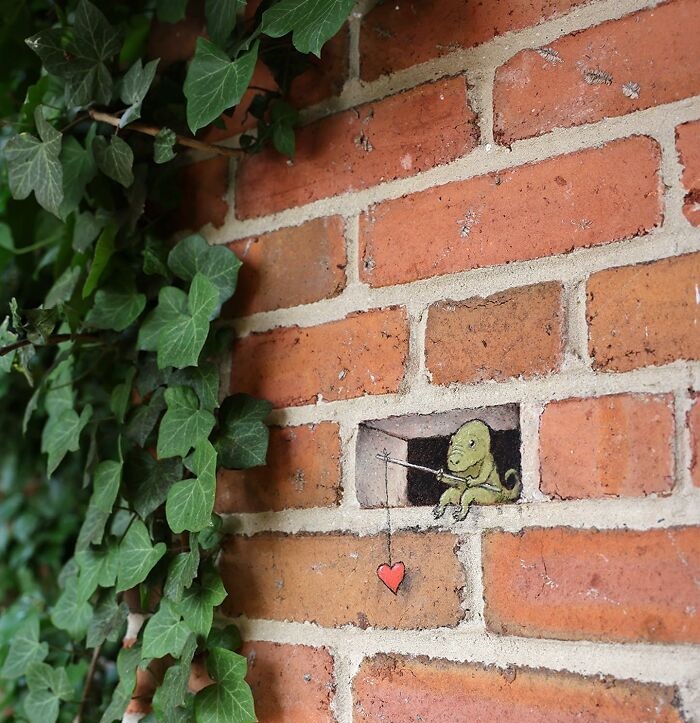 David Zinn's chalk drawing