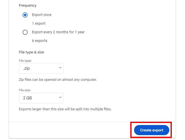 How to free up space in Google without deleting files: export options