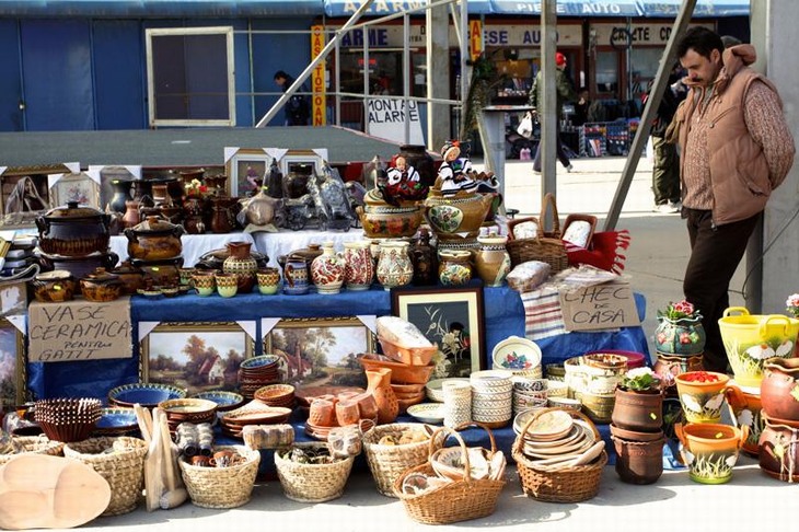 Attractions in Bucharest: Various Items at the Flea Market