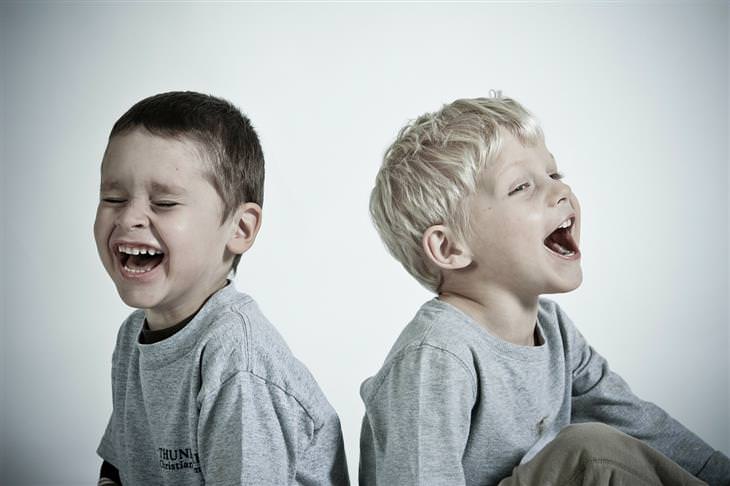 Questions to ask your kids: Two kids laughing