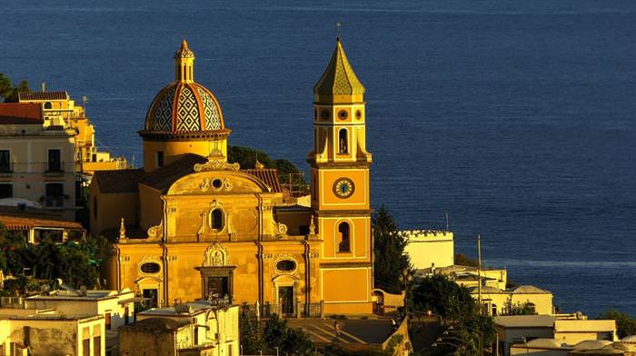 The Amalfi Coast in Italy: Church against the sea