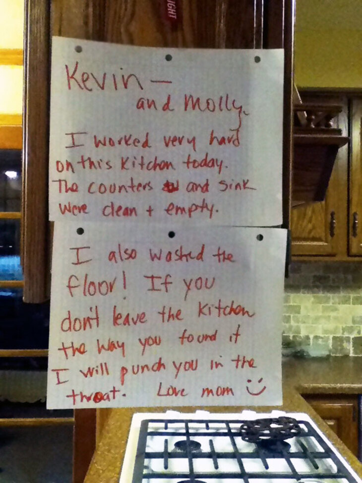 Funny Notes Left by Clever Moms and Dads