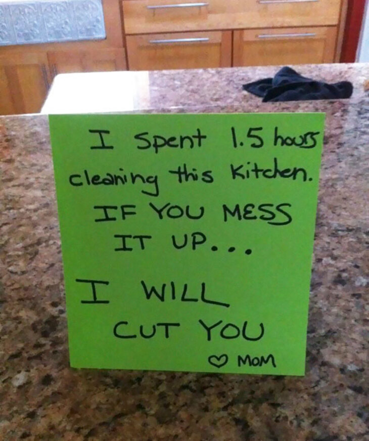 Funny Notes Left by Clever Moms and Dads