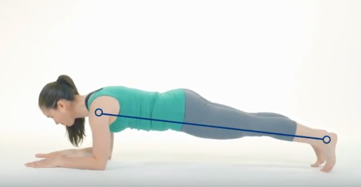 Areas women must strengthen: Woman doing plank