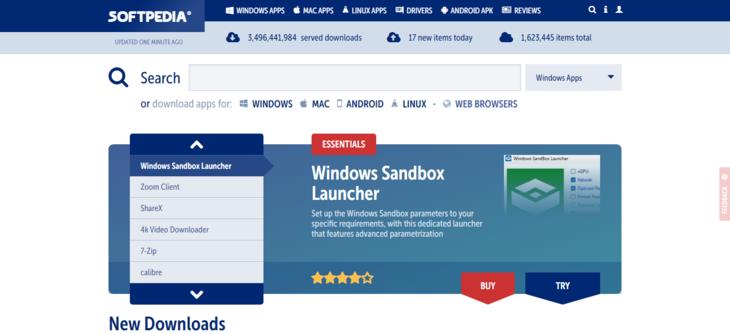 Sites for downloading computer software: Softpedia