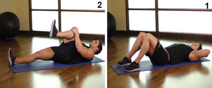 Morning stretches for joint pain relief: Single Knee to Chest Stretch