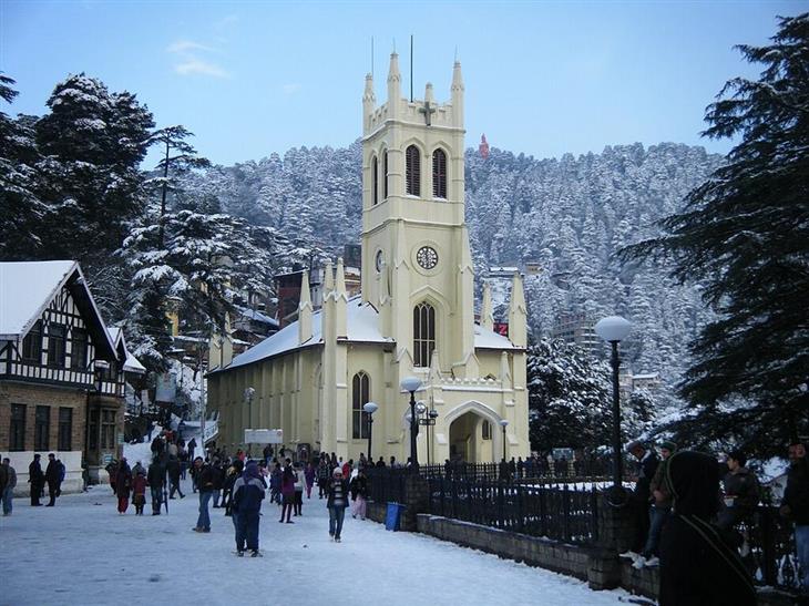 Beautiful places in Northern India: A church in Shimla