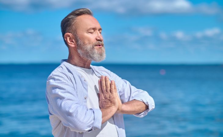 Wabi-Sabi Lessons: Person meditating