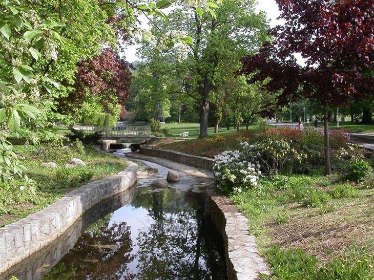 Picturesque towns in the Czech Republic: Park in Mariánské Lázně