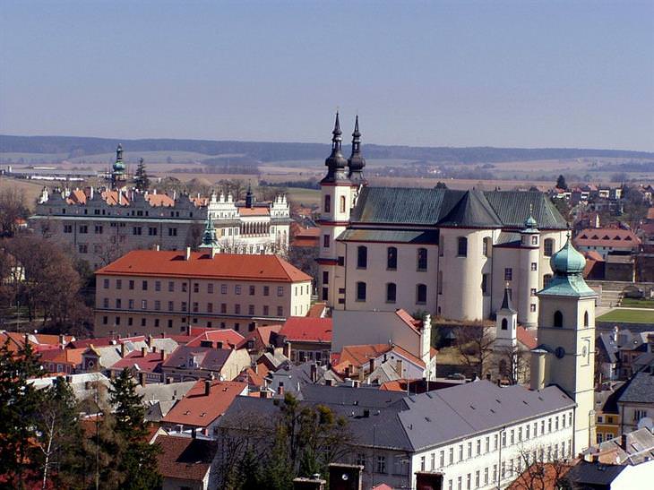 Picturesque towns in the Czech Republic: Litomyšl from above