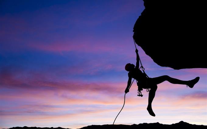 Internal Strength Test: A character climbs a mountain