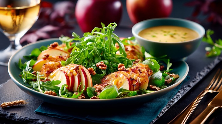 Apple cider vinegar and weight loss: Salad with vinegar and apples