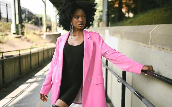 Pink Shade Personality Test: A woman dressed in pink