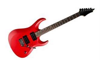 Are you a hero, harp or anti hero: red electric guitar