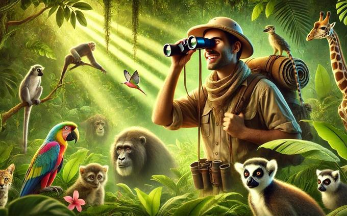 Trussia World Life: A Natural Investigator surrounded by animals