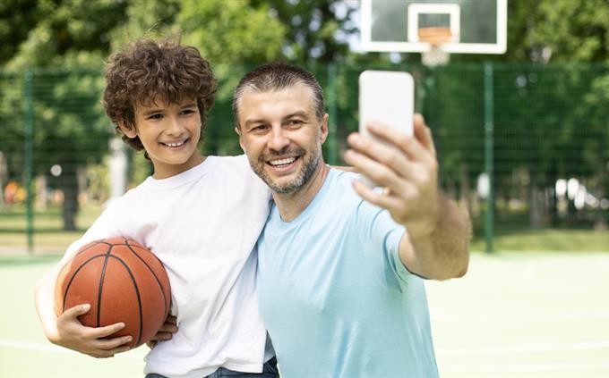 Family Gift Test: Dad and Son on a basketball court