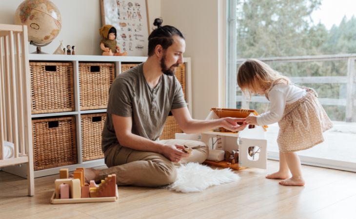 Why the child behaves less nicely specifically with you: A father playing with a child