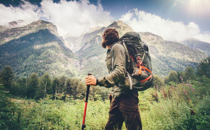 Trivia World Heritage Site: a man traveling in nature