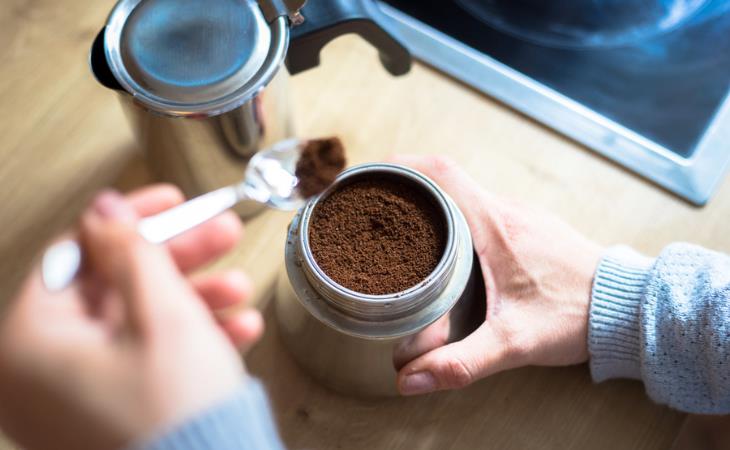 Things not to keep near the stove: Ground black coffee