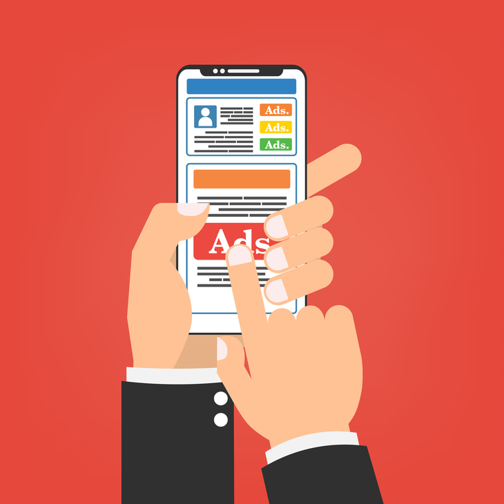 Anúncio falso em mídia social