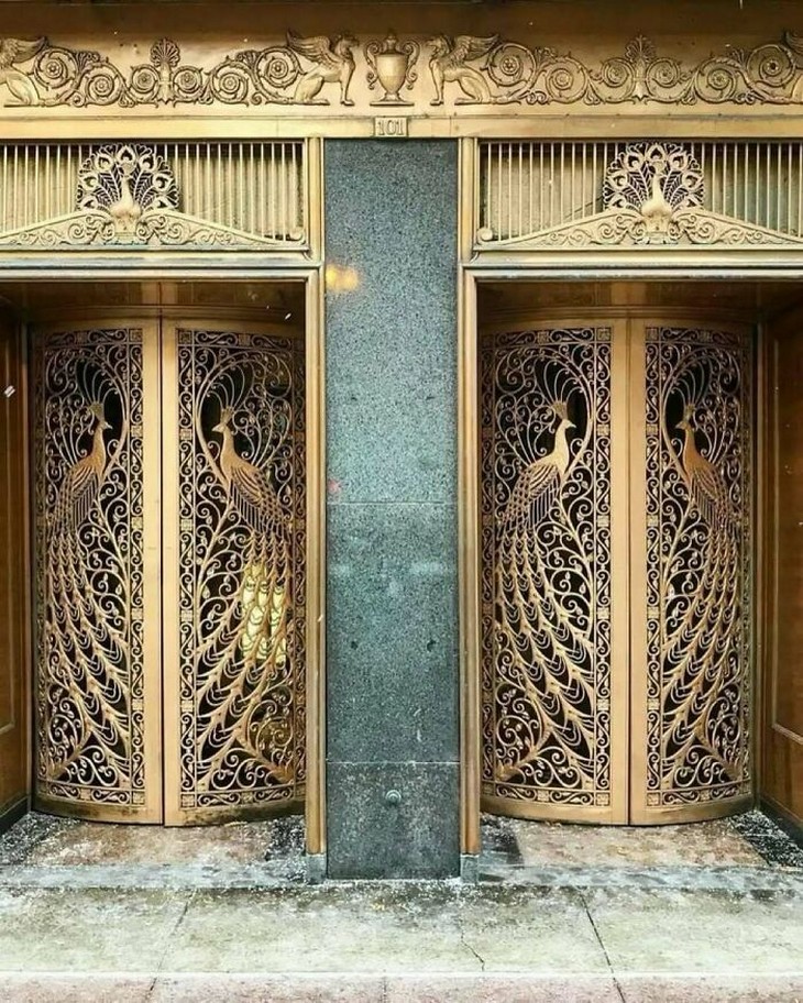 Beautiful American Architecture: Art Deco Doors at C. D. Peacock Jewelry Store