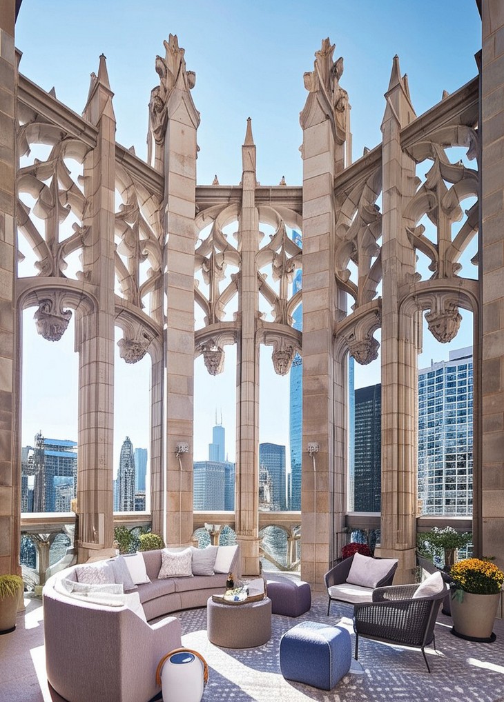 Beautiful American Architecture: Balcony in Tribune Tower
