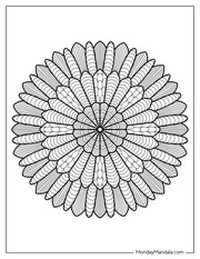 Mosaic coloring pages for adults: Mandala