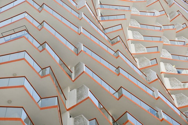 Photos from the 1839 Awards photography competition: Zigzag-shaped building balconies