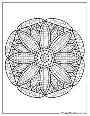 Mosaic coloring pages for adults: Mandala