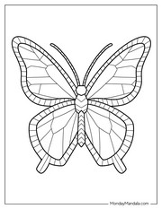 Mosaic coloring pages for adults: Butterfly