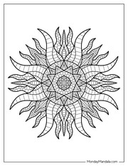 Mosaic coloring pages for adults: Mandala