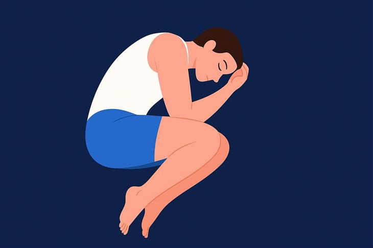 How sleep position affects sleep quality: a person sleeping in the fetal position