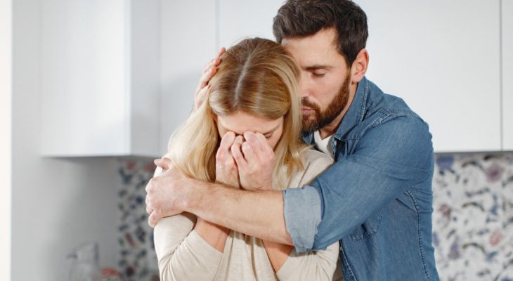 How to identify emotions and the message they convey: A man comforting a sad woman