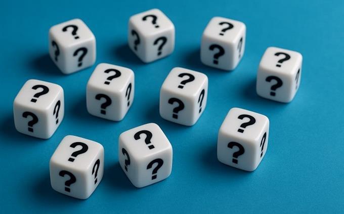 Memory test: cubes with question marks