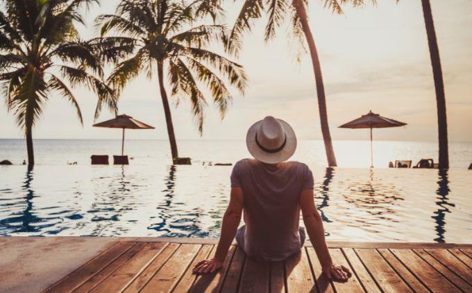 Which social network is suitable for your personality: a man at the beach