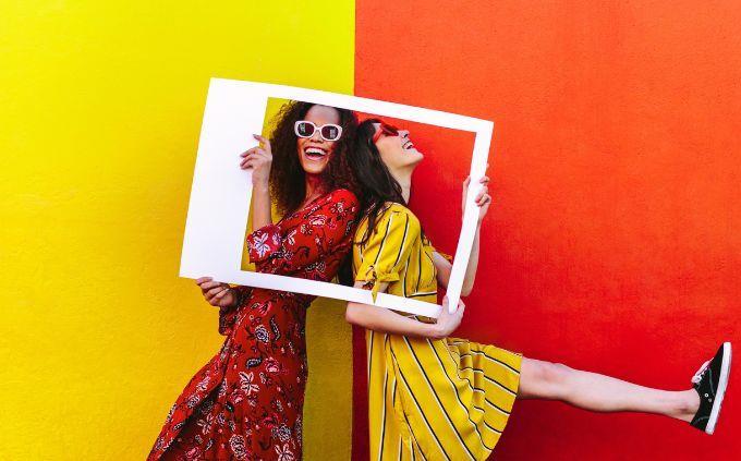 Which social network is suitable for your personality: Women in a Polyurwood Frame