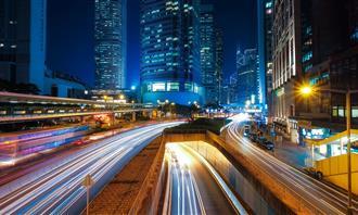 Do you fall in love quickly? Urban road at night