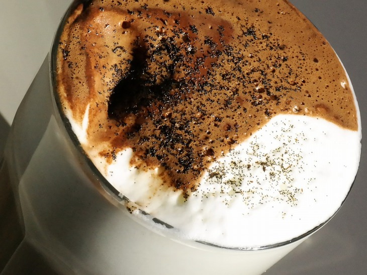 Coffee Upgrades: Coffee with vanilla beans on the foam
