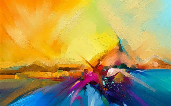 Personality and colors test: abstract painting