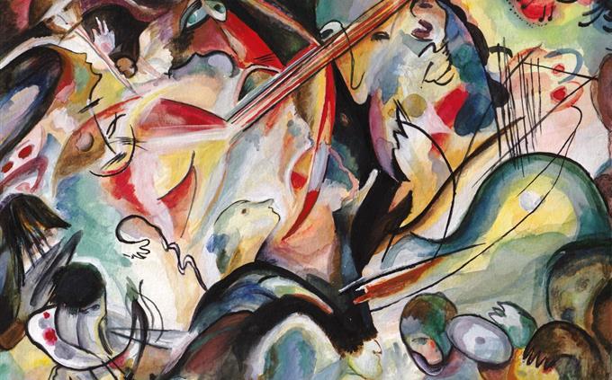 Personality and colors test: abstract painting