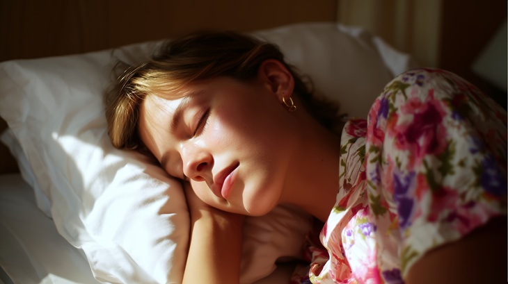 שינה עם עגילים ותכשיטים: אישה ישנה עם עגילים