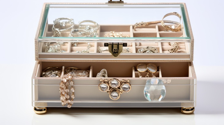 שינה עם עגילים ותכשיטים: קופסת תכשיטים