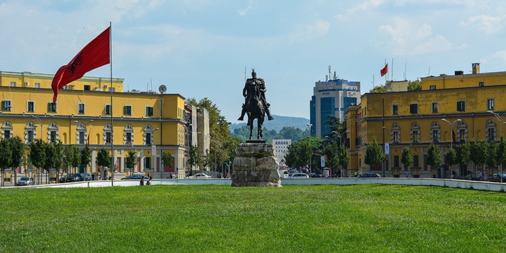 The Jewish story of Albania during the Holocaust: Central square in Albania