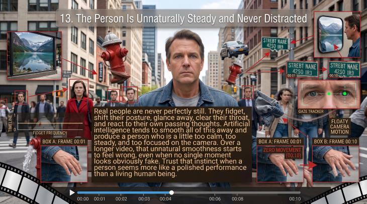 how to identify an AI video