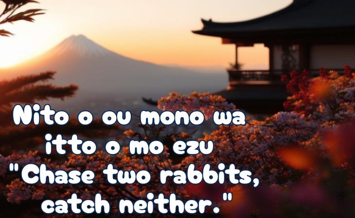 Wise Japanese Proverb