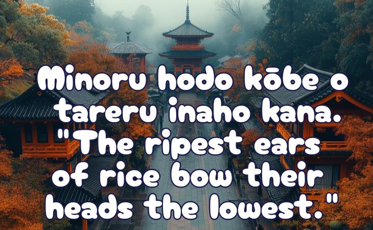 Wise Japanese Proverb
